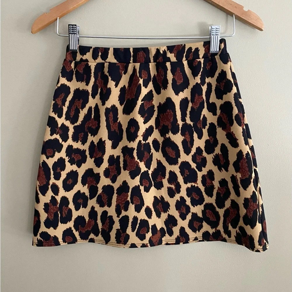 Olivia Rae: Leopard Print Mini Skirt